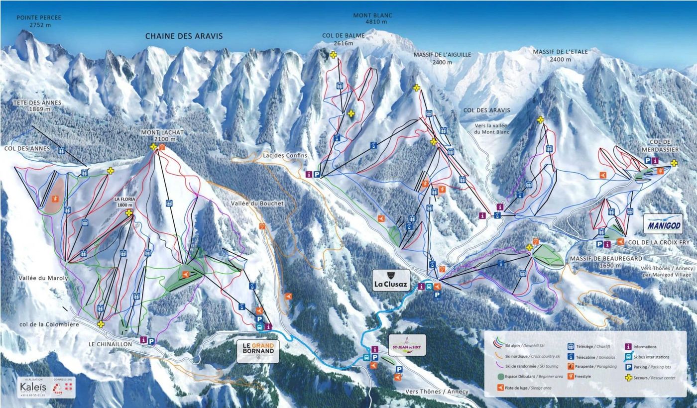 piste map for Aravis