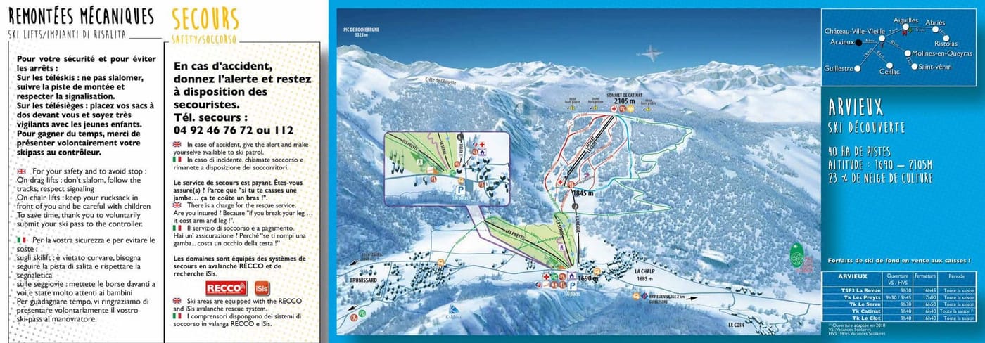 piste map for Arvieux