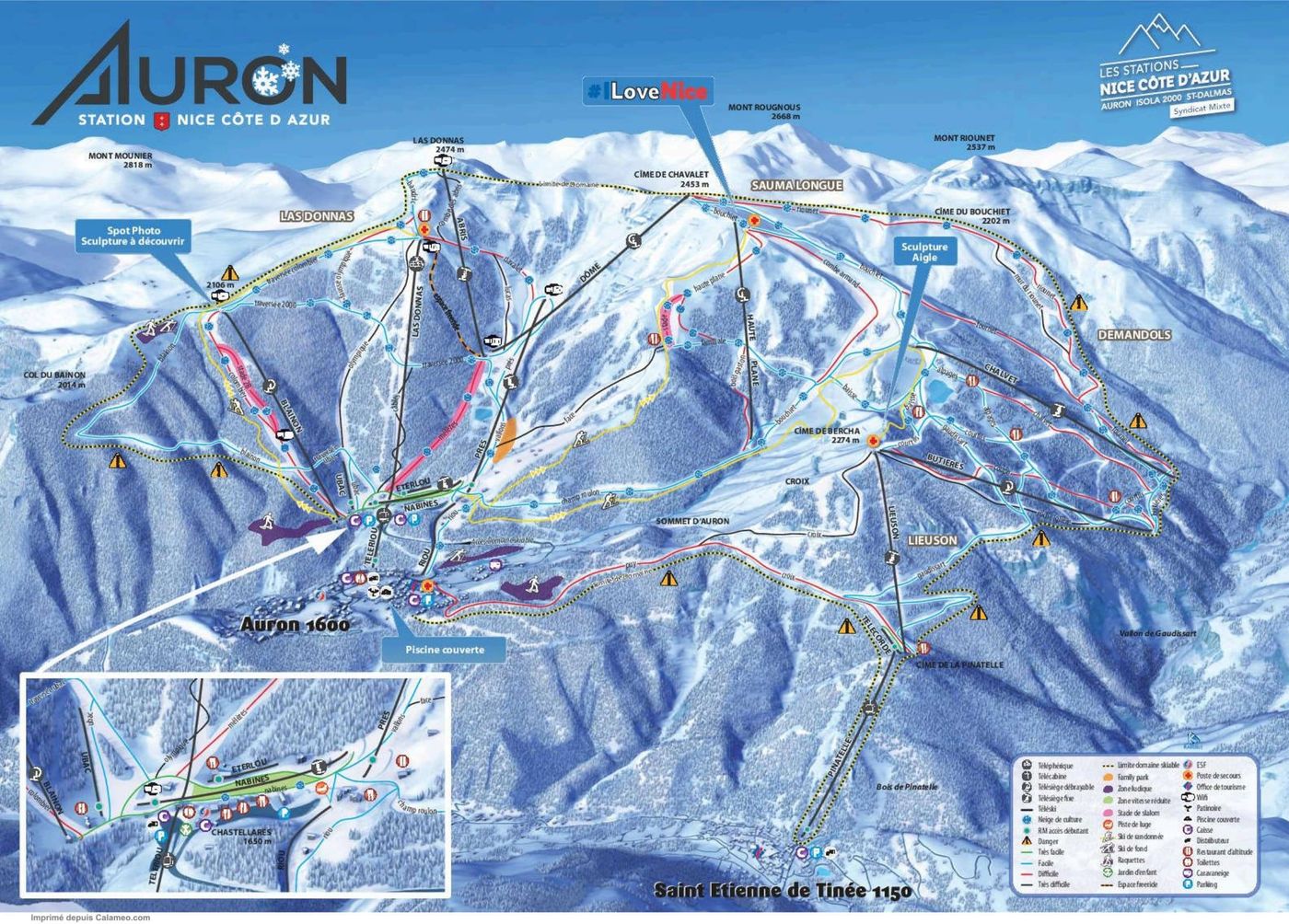 piste map for Auron