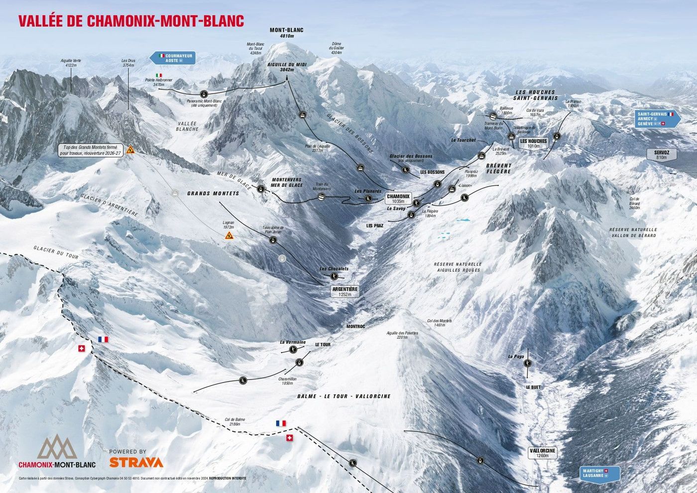 piste map for Chamonix