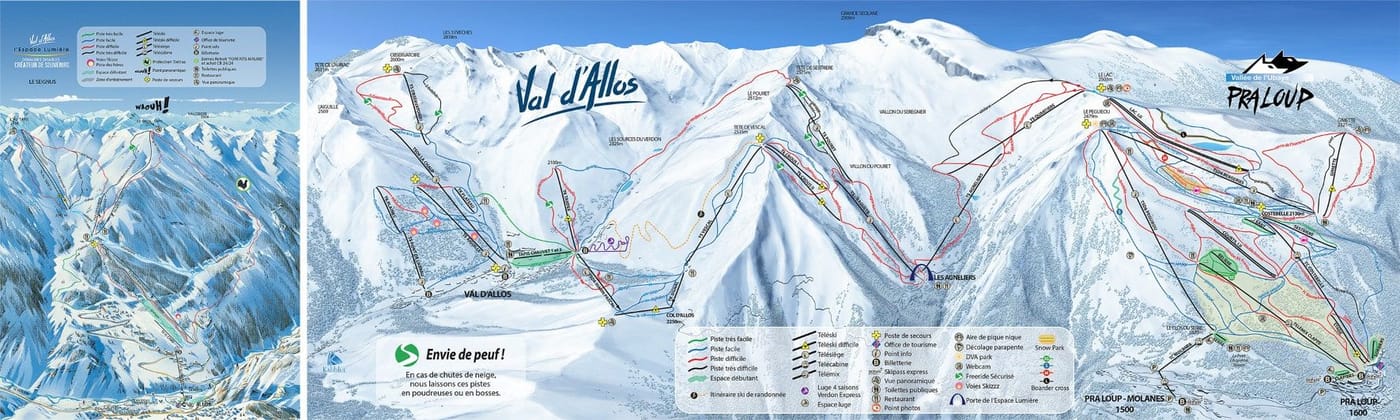 piste map for Espace Lumière