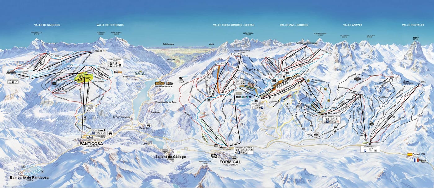 piste map for Formigal-Panticosa