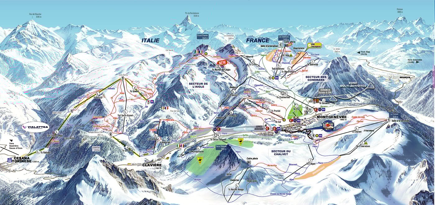piste map for Montgenèvre