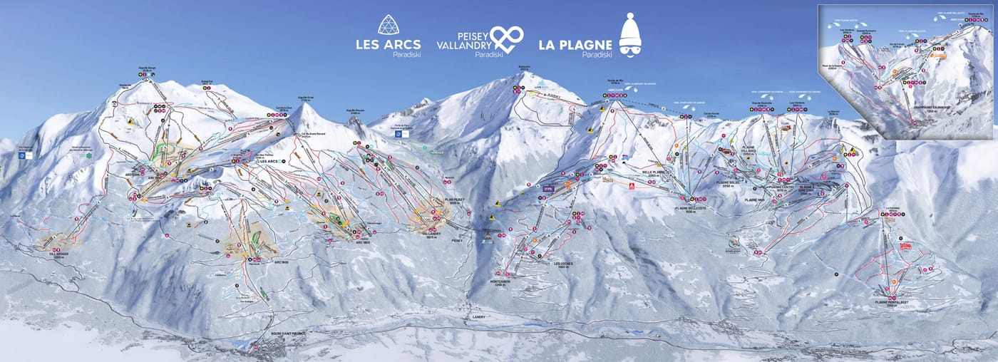 piste map for Paradiski