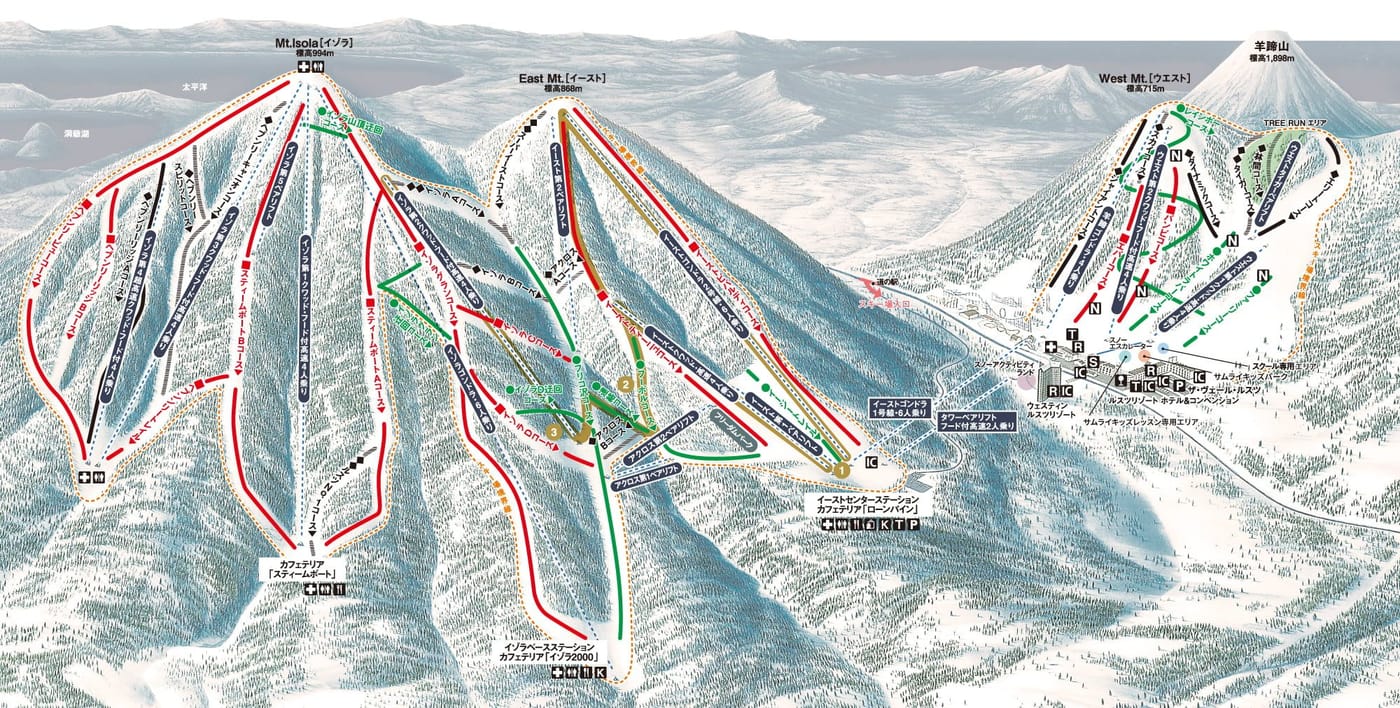 piste map for Rusutsu