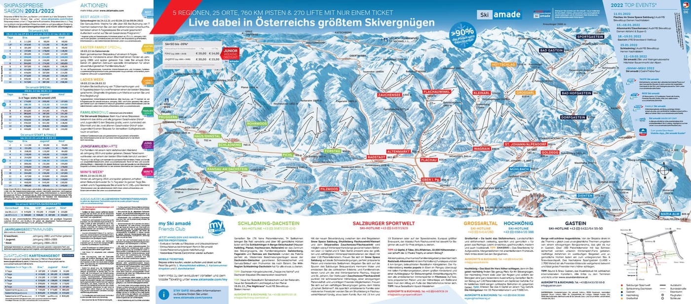 piste map for Ski amadé