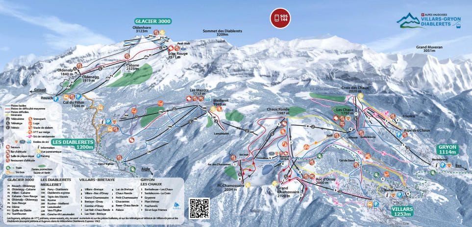 piste map for Villars-Gryon-Les Diablerets