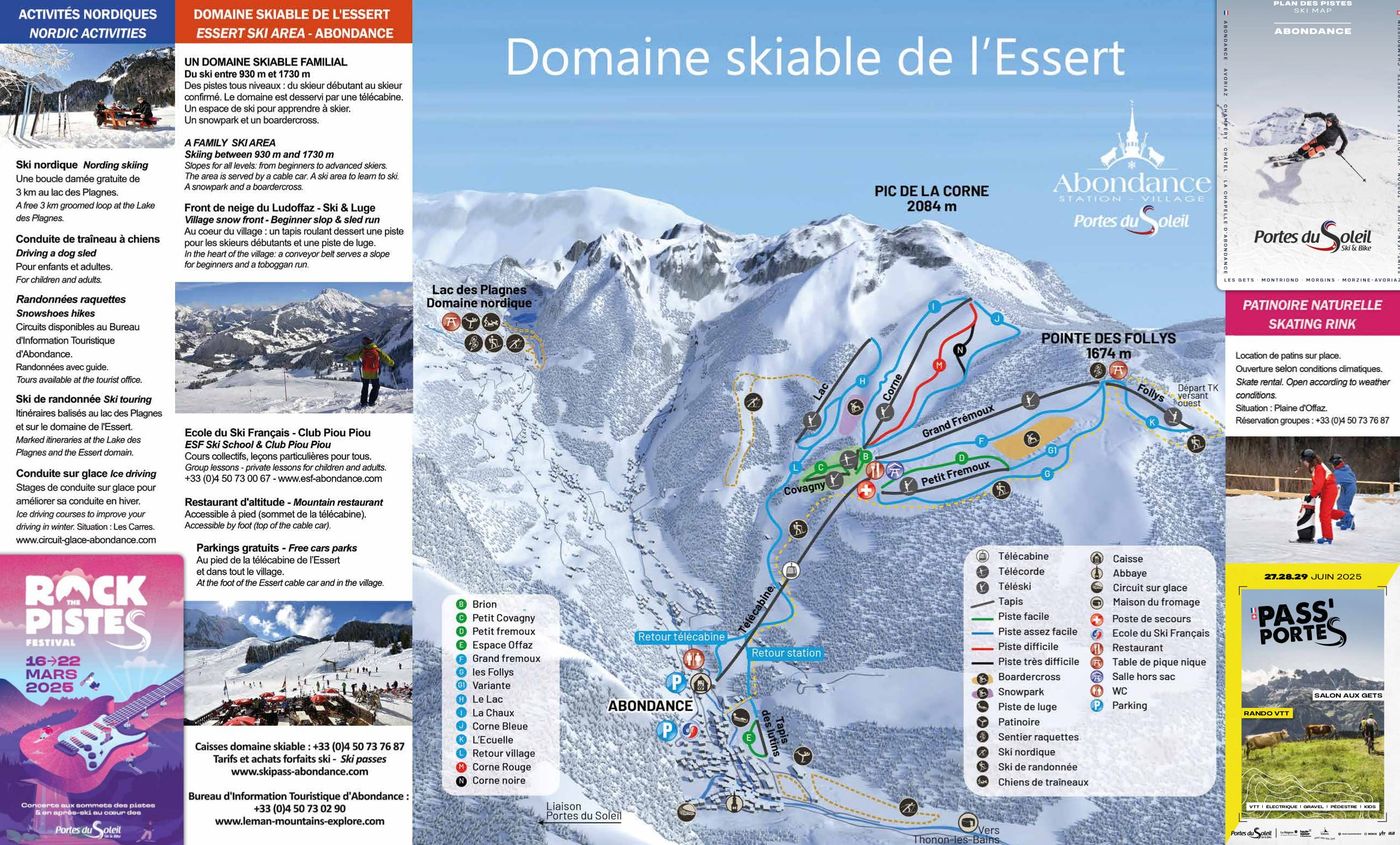 piste map for Abondance