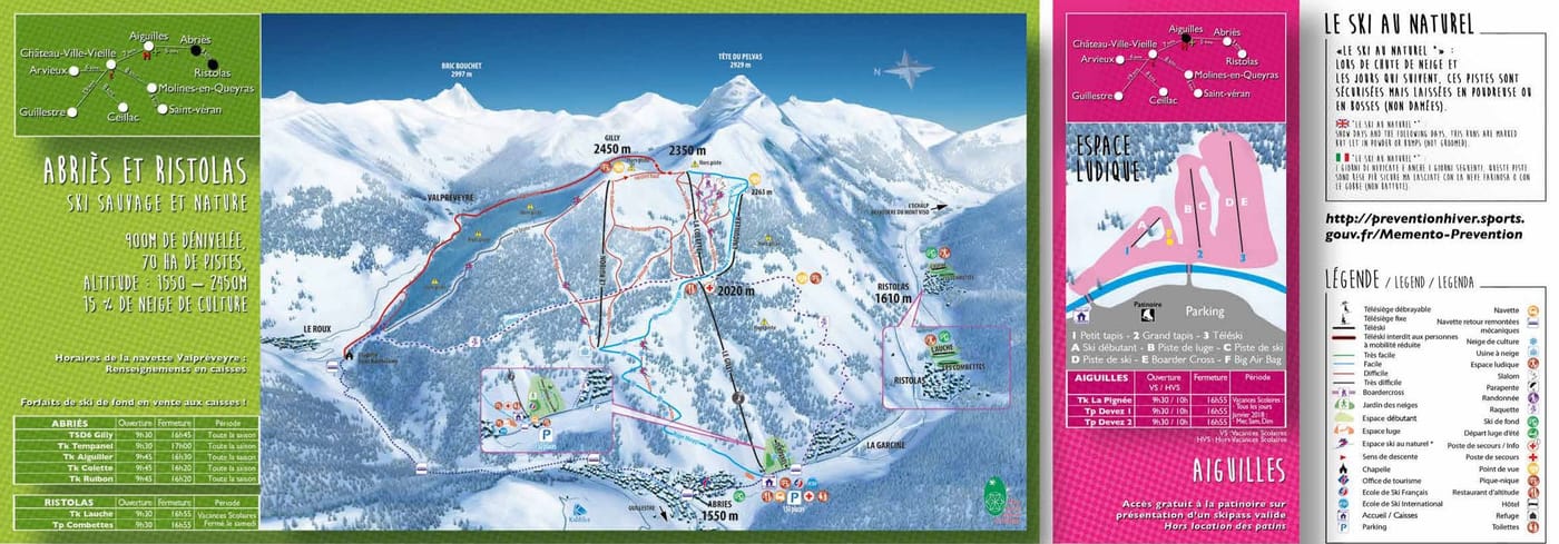 piste map for Abriès