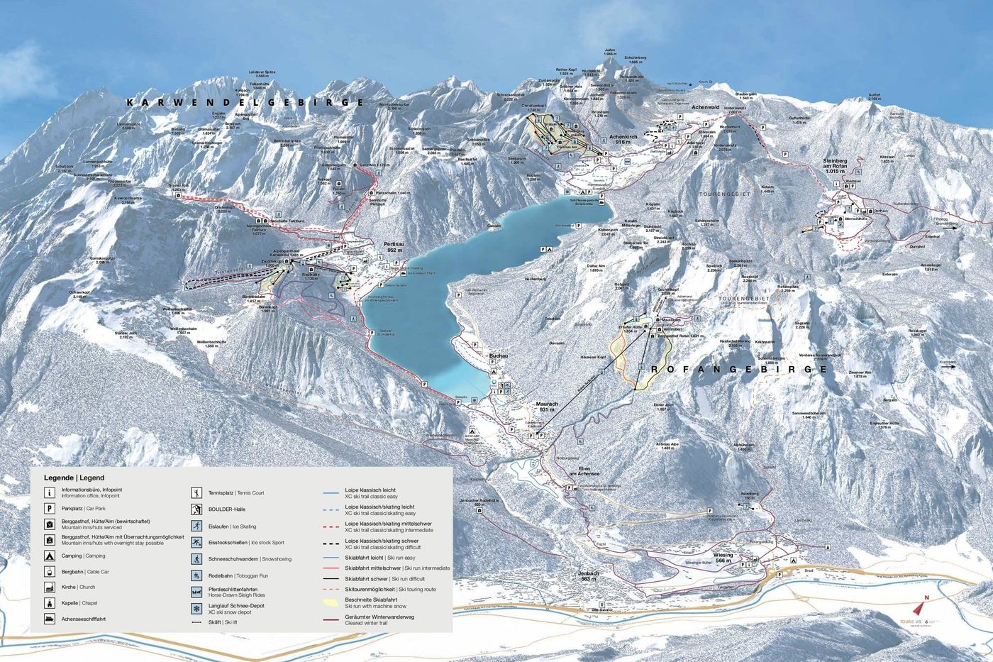 piste map for Achensee - Pertisau