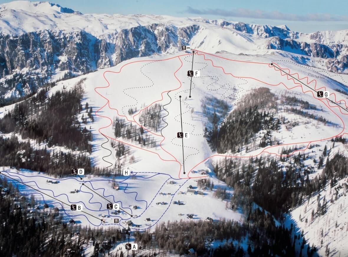 piste map for Aflenzer Bürgeralm