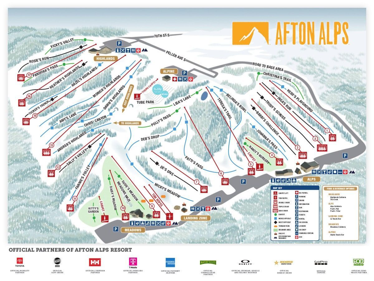piste map for Afton Alps