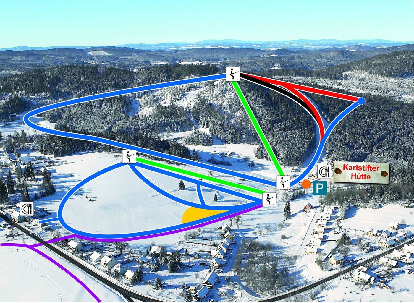 piste map for Aichelberglifte Karlstift