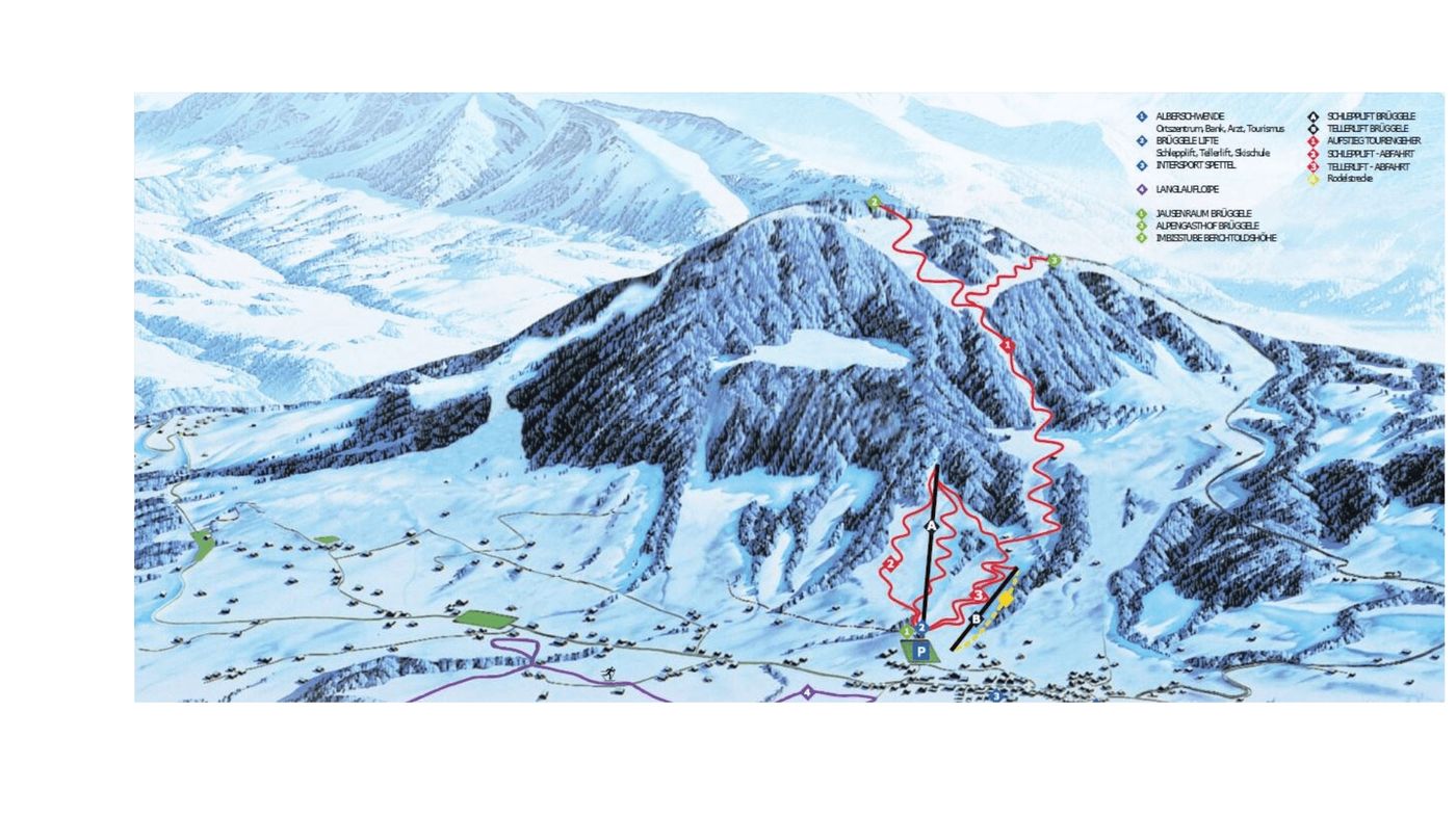 piste map for Alberschwende - Brüggelekopf