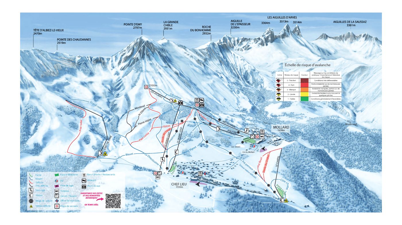 piste map for Albiez Montrond