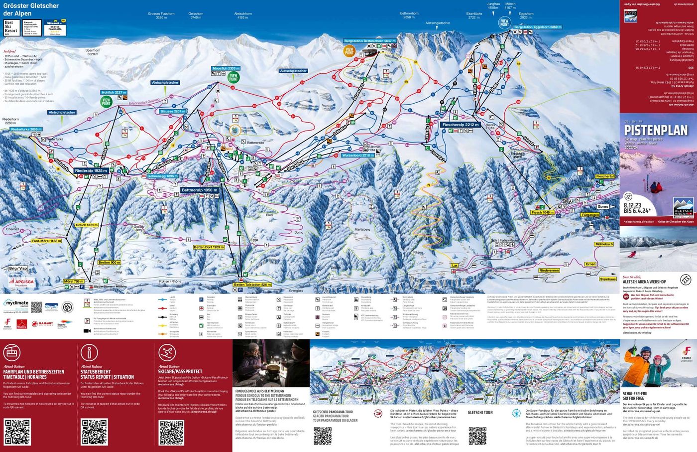 piste map for Aletsch Arena
