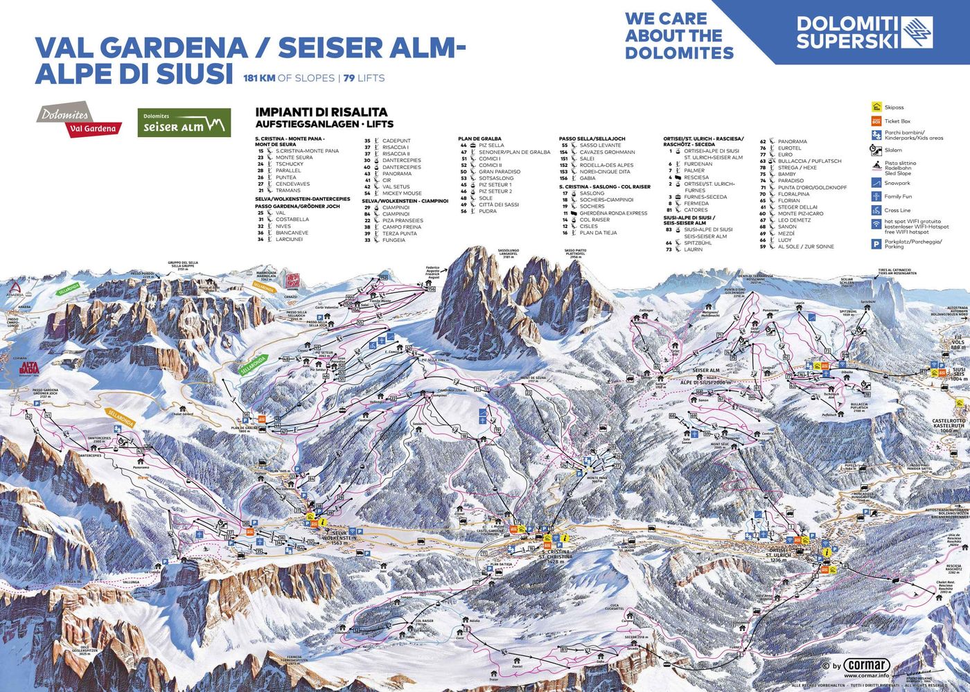 piste map for Alpe di Siusi / Seiser Alm