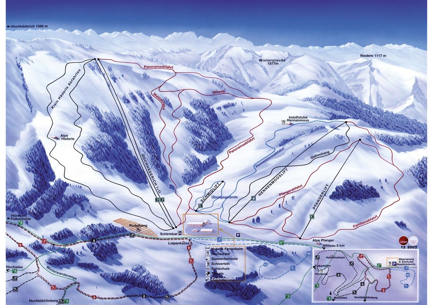 piste map for Alpenarena Hochhäderich