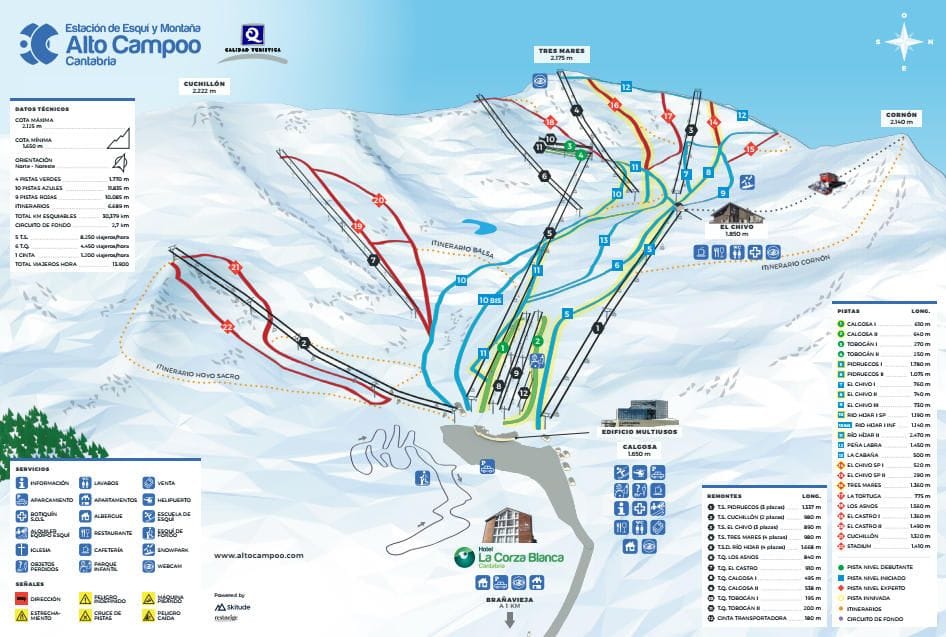 piste map for Alto Campoo
