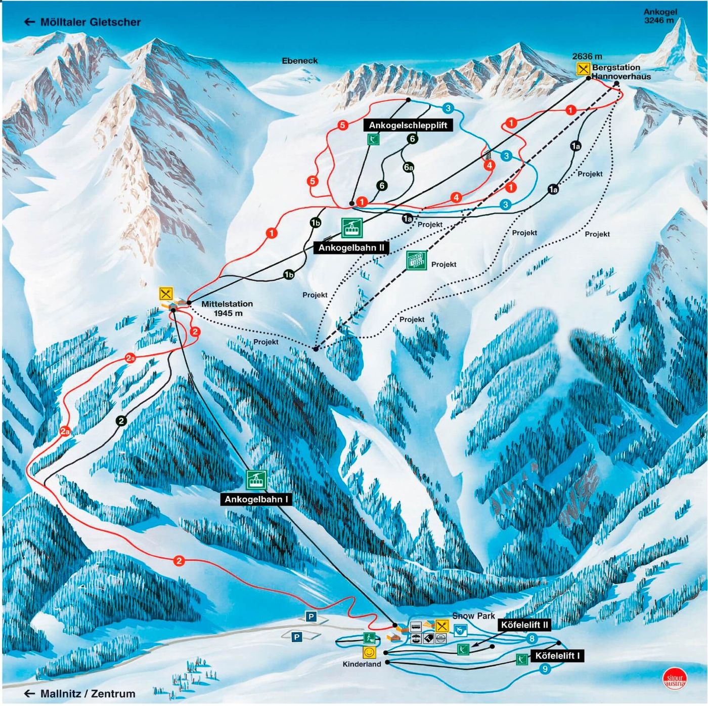 piste map for Ankogel