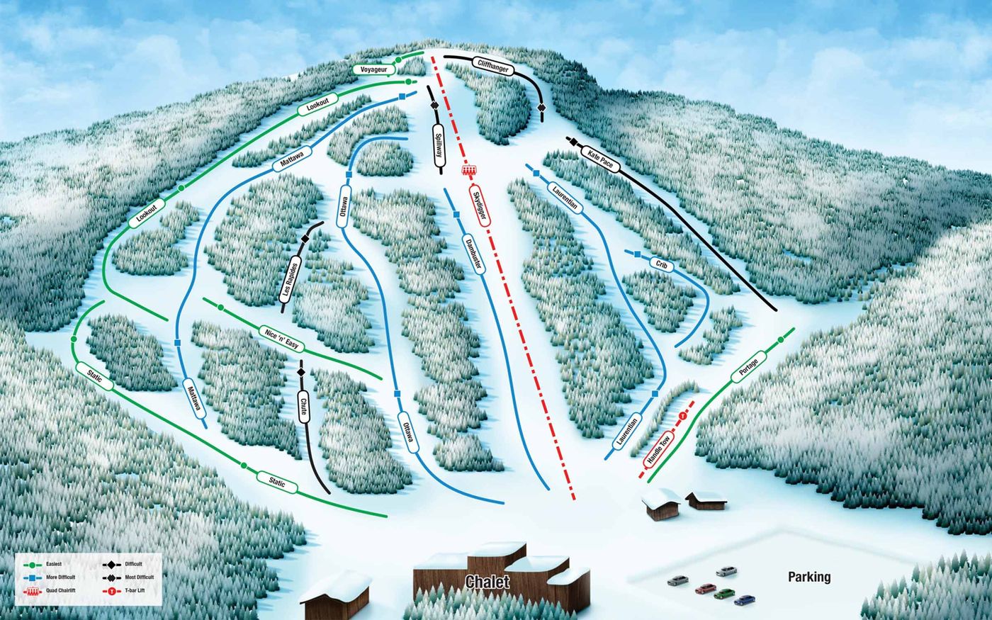 piste map for Antoine Mountain