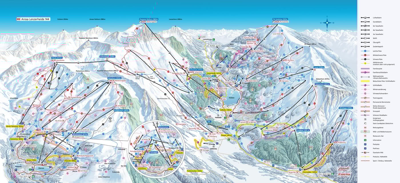 piste map for Arosa Lenzerheide