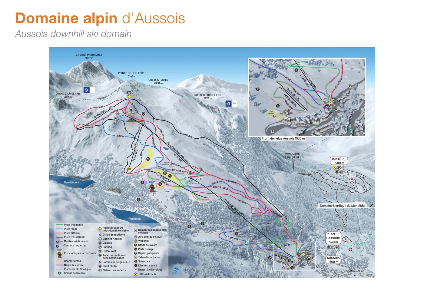 piste map for Aussois