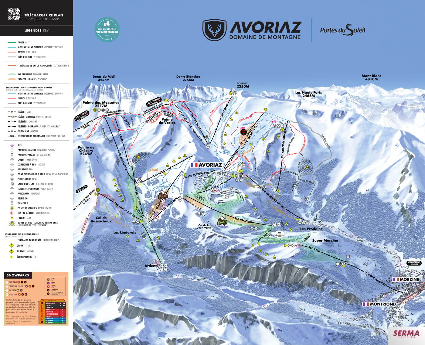 piste map for Avoriaz