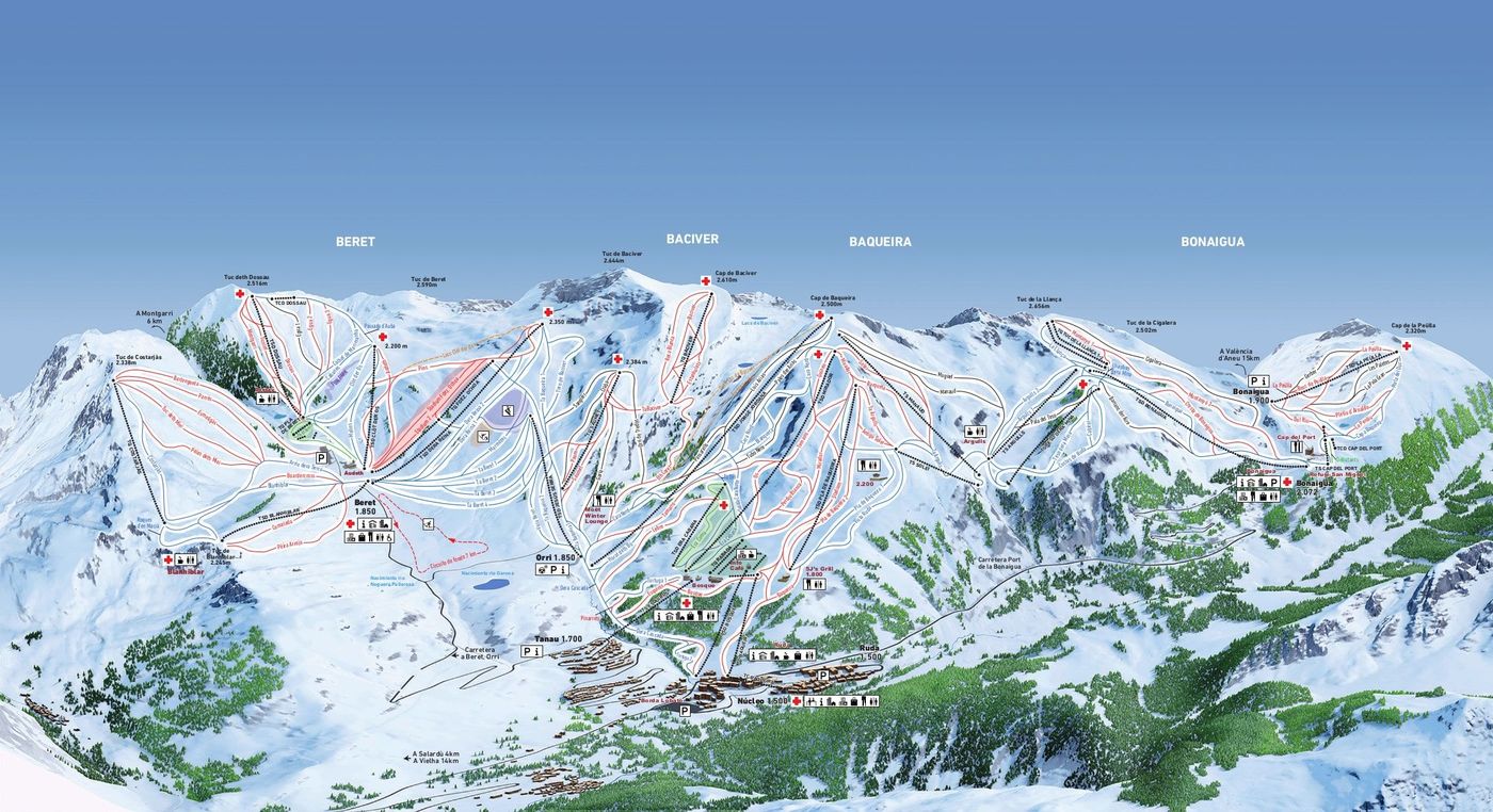 piste map for Baqueira - Beret