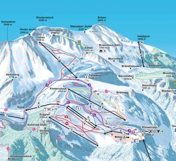piste map for Beckenried - Klewenalp
