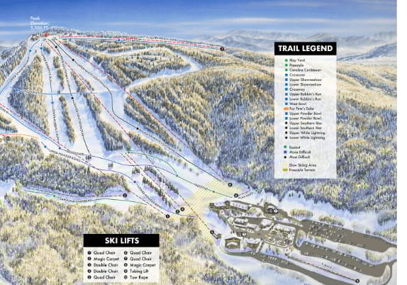 piste map for Beech Mountain Resort