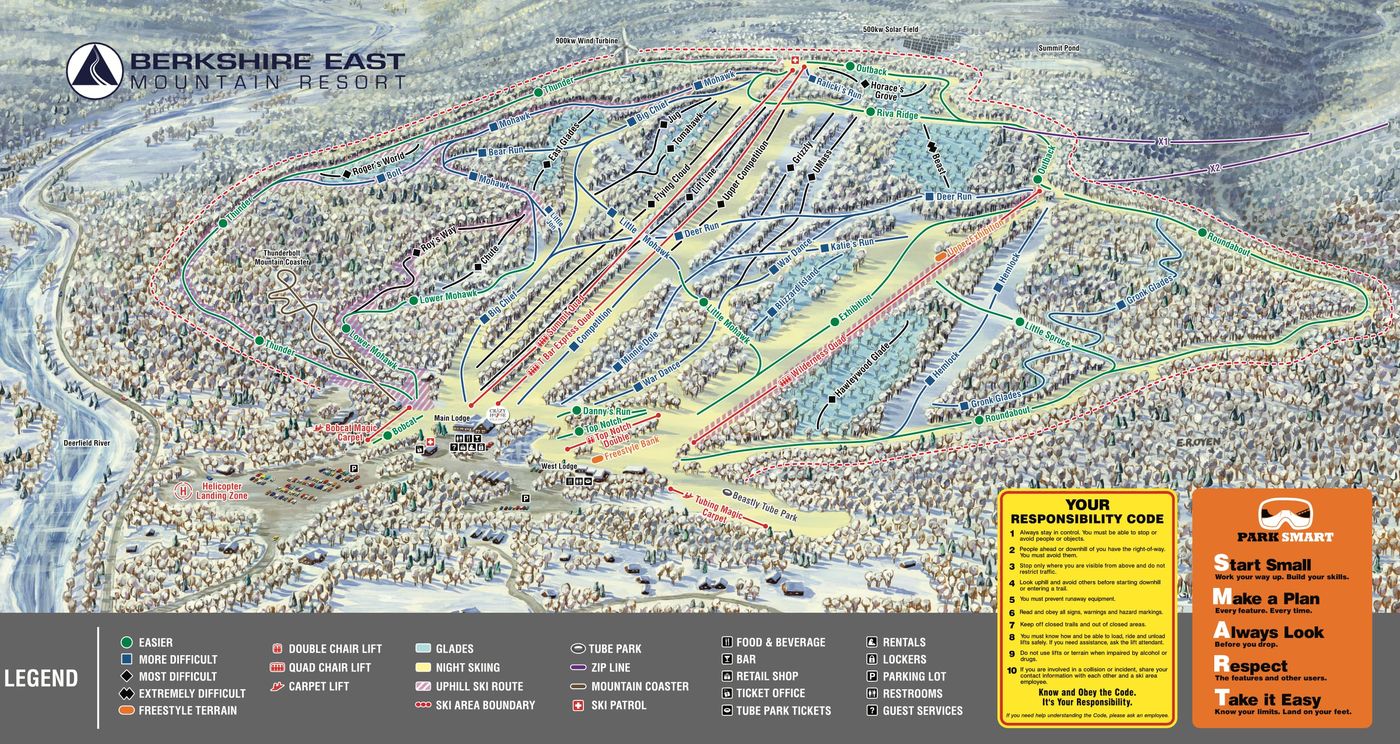 piste map for Berkshire East