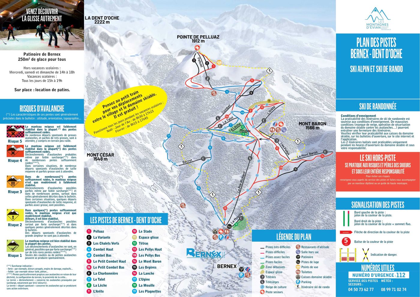 piste map for Bernex