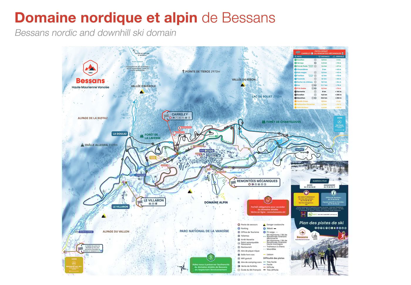 piste map for Bessans