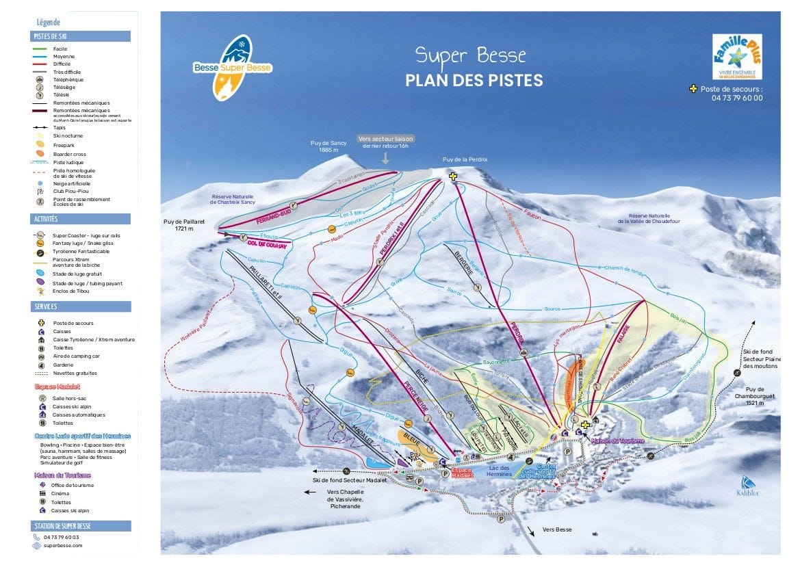 piste map for Besse Super Besse