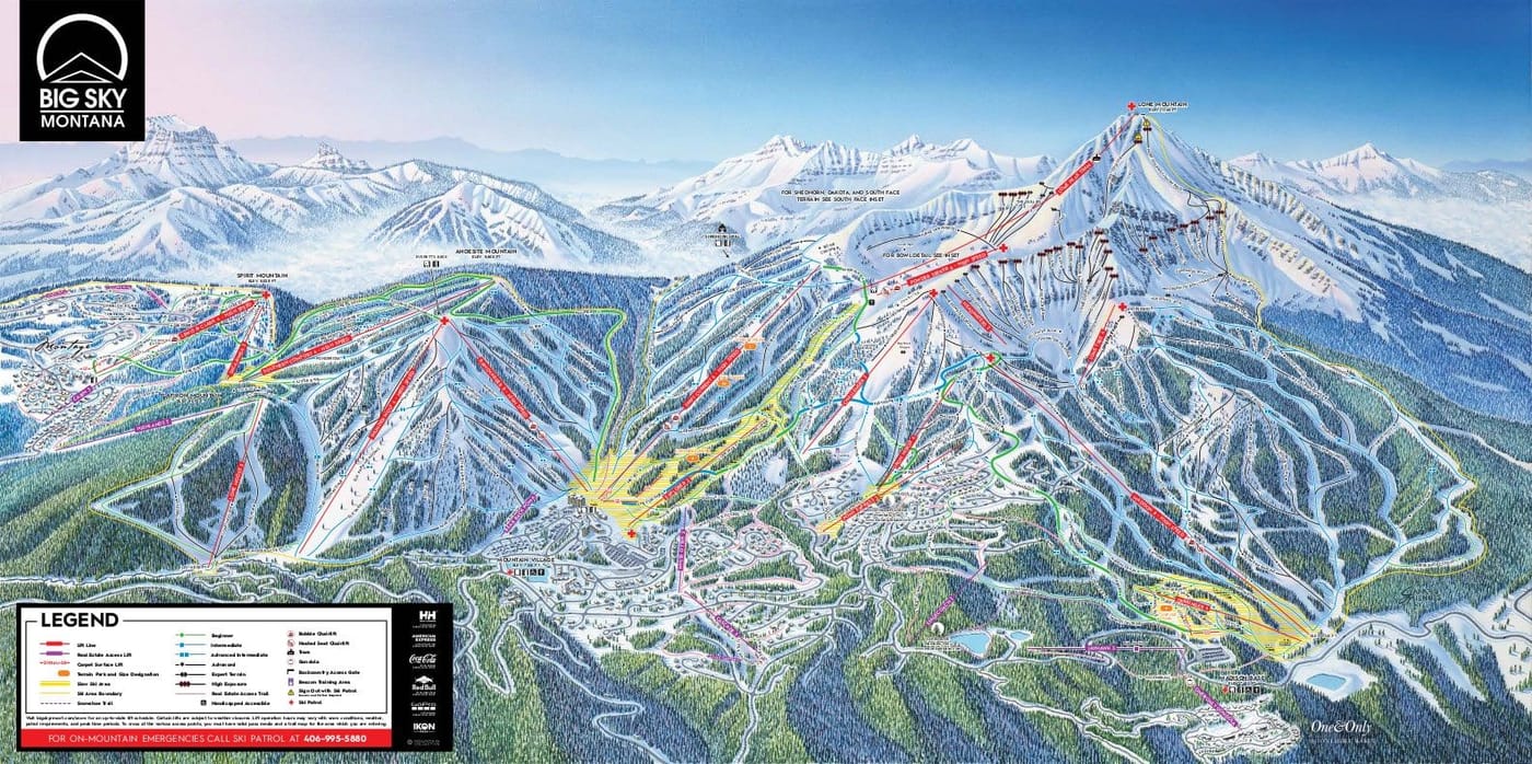 piste map for Big Sky