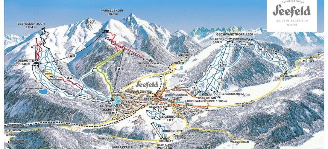 piste map for Birkenlift Seefeld