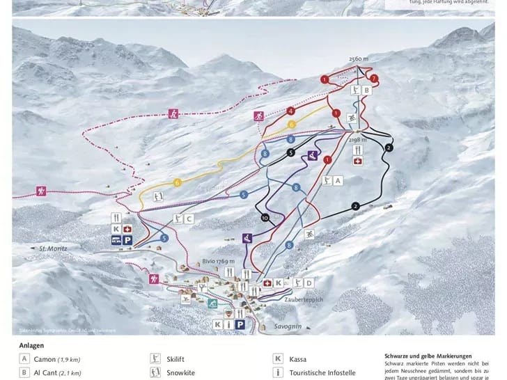 piste map for Bivio