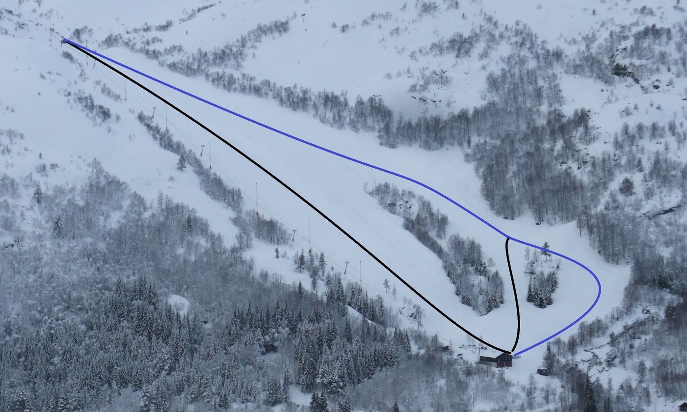 piste map for Bjornestad