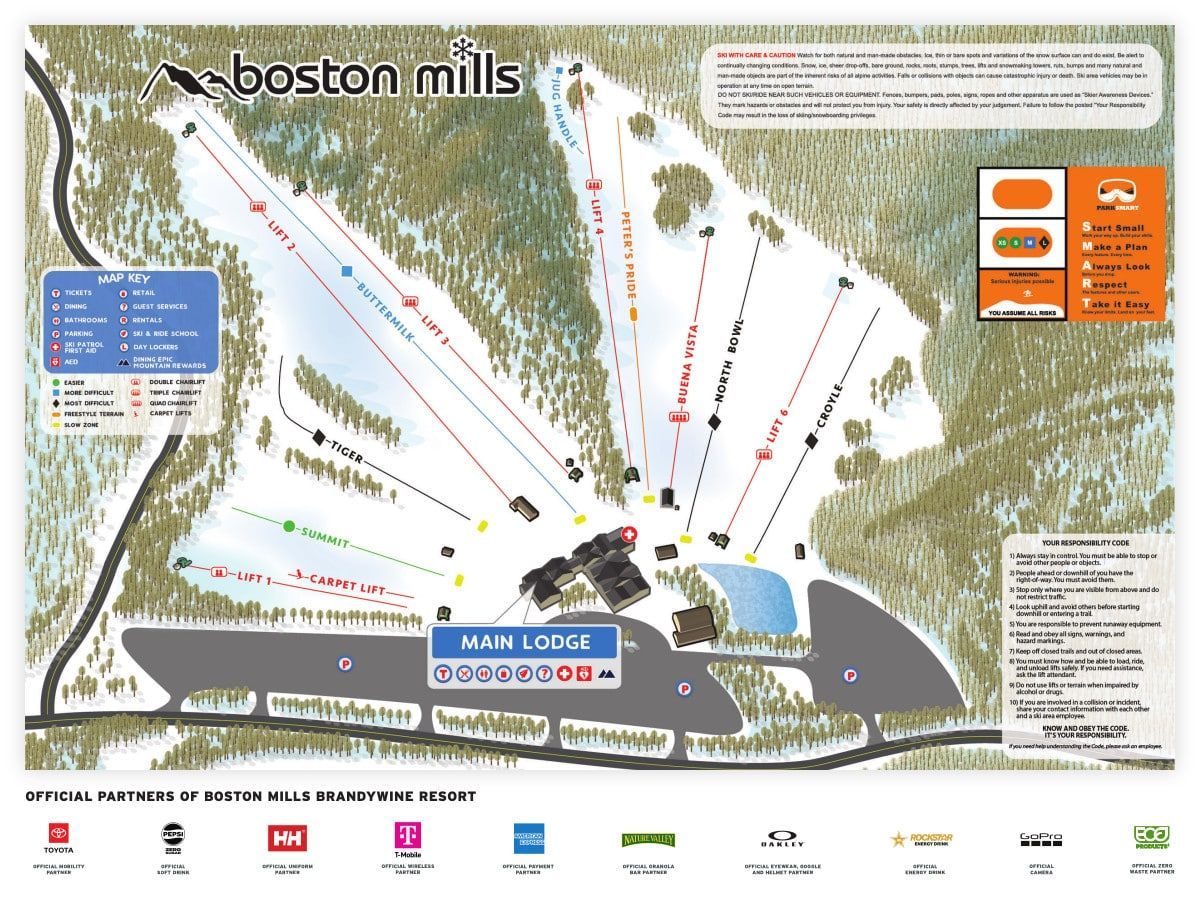 piste map for Boston Mills