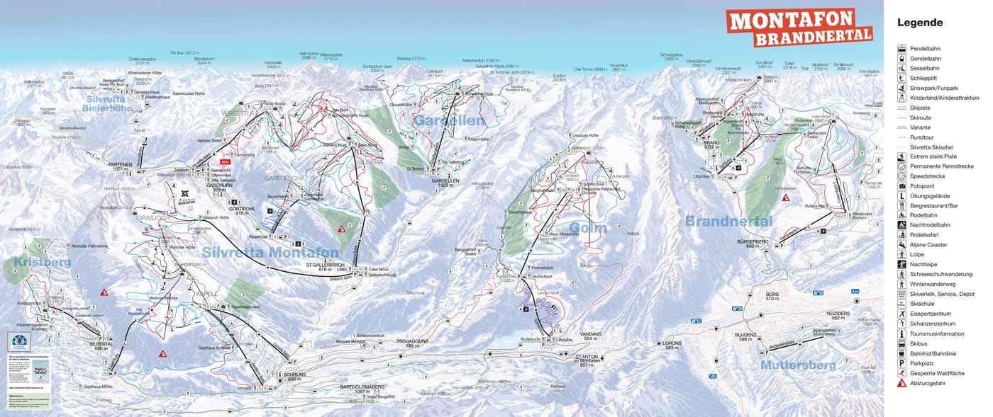 piste map for Brandnertal