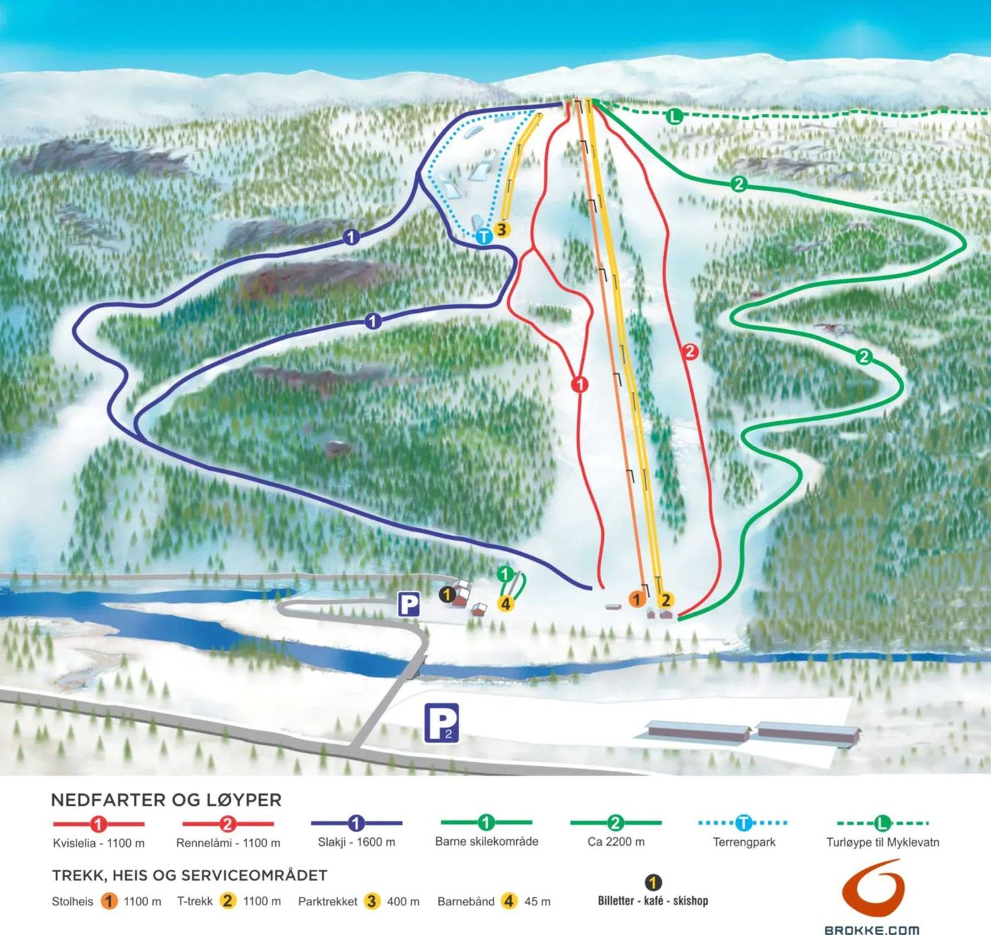 piste map for Brokke
