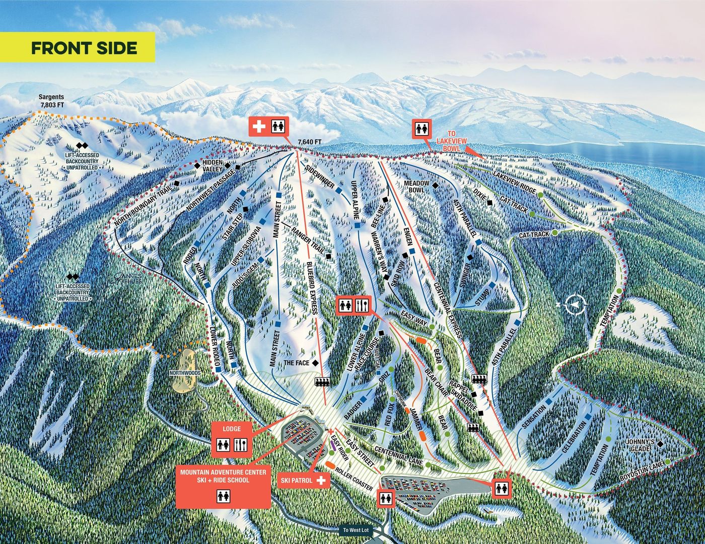 piste map for Brundage Mountain Resort