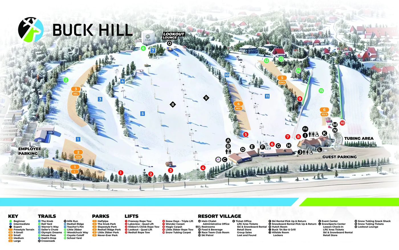 piste map for Buck Hill