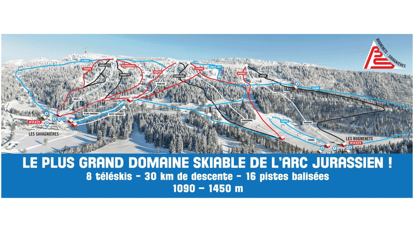 piste map for Bugnenets - Savagnières