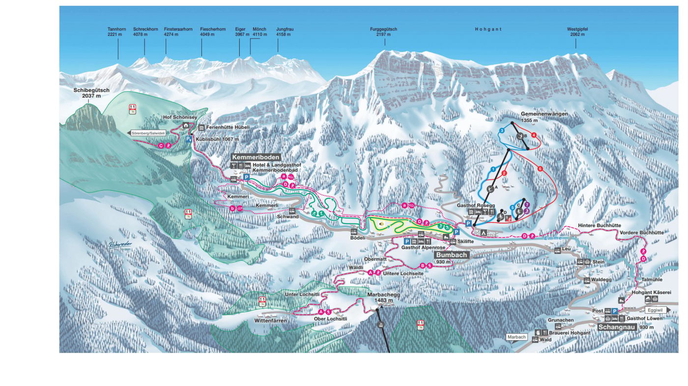 piste map for Bumbach Schangnau