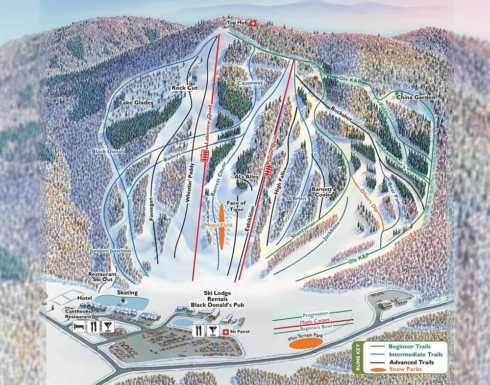 piste map for Calabogie Peaks