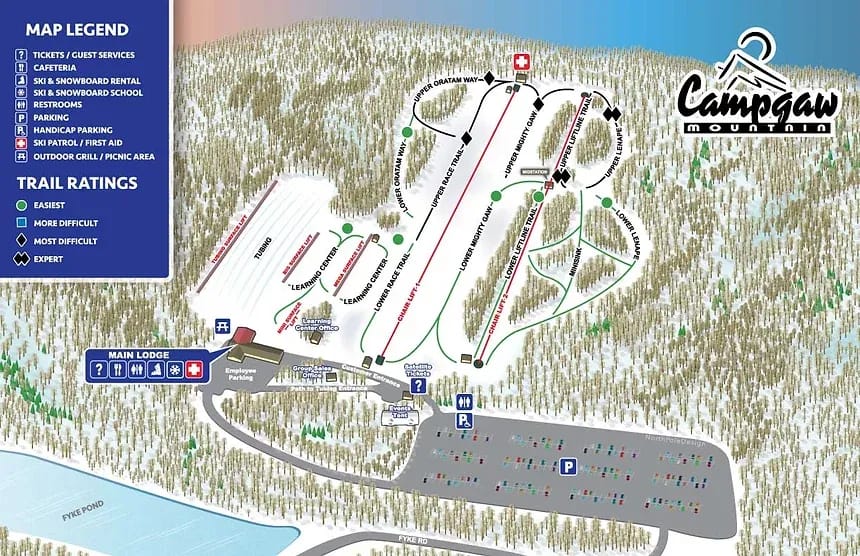 piste map for Campgaw Mountain