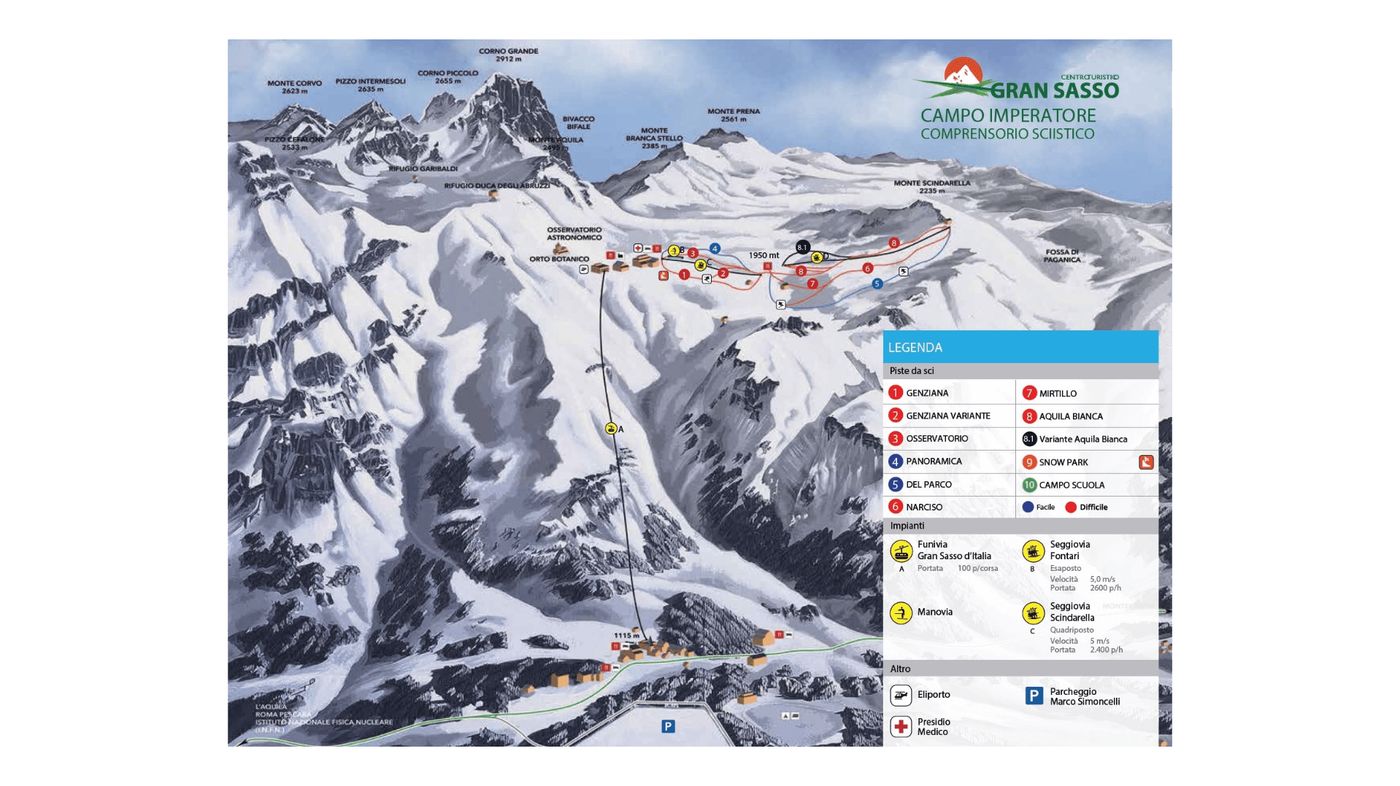 piste map for Campo Imperatore