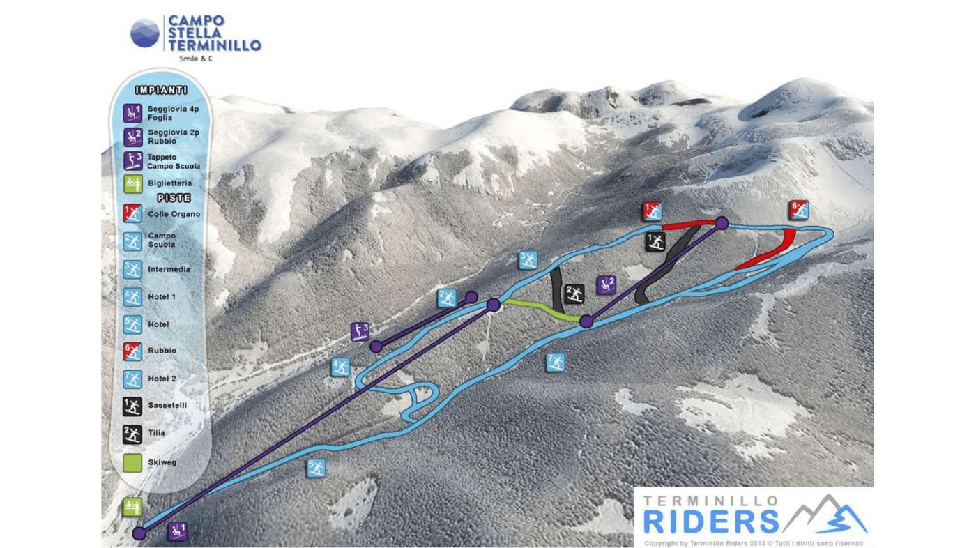 piste map for Campo Stella - Leonessa